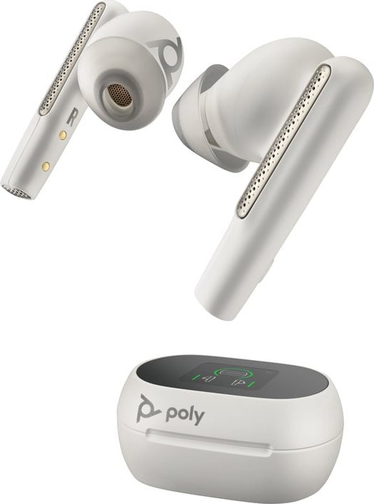 Słuchawka Poly POLY Voyager Free 60+ Zestaw słuchawkowy Bezprzewodowy Douszny Biuro/centrum telefoniczne Bluetooth Biały