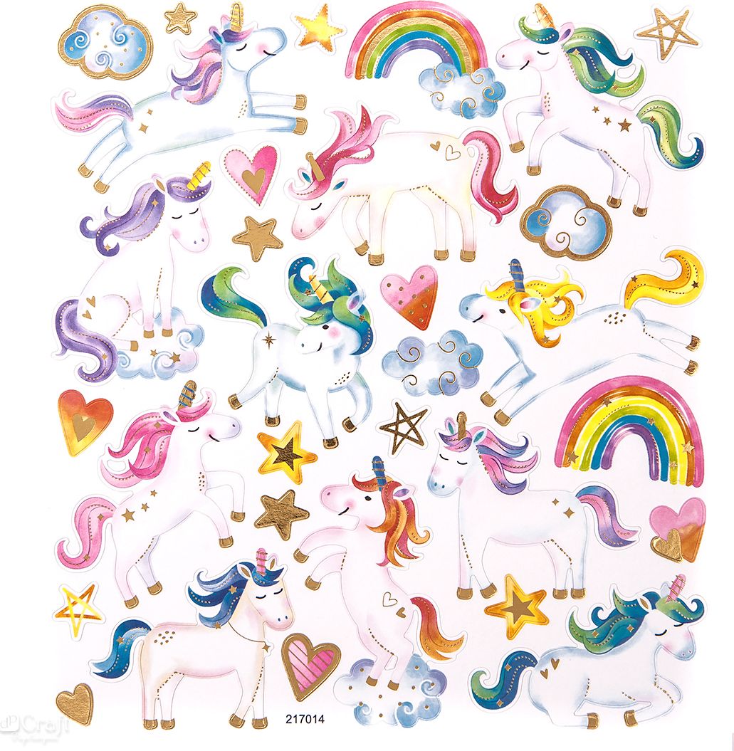 DP Craft Naklejki - jednorożce 31szt