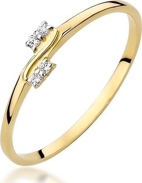 Best Diamonds złoty pierścionek z brylantem 0.03ct 16