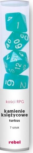 Rebel Komplet kości REBEL RPG - Kamienie Księżycowe - Turkus
