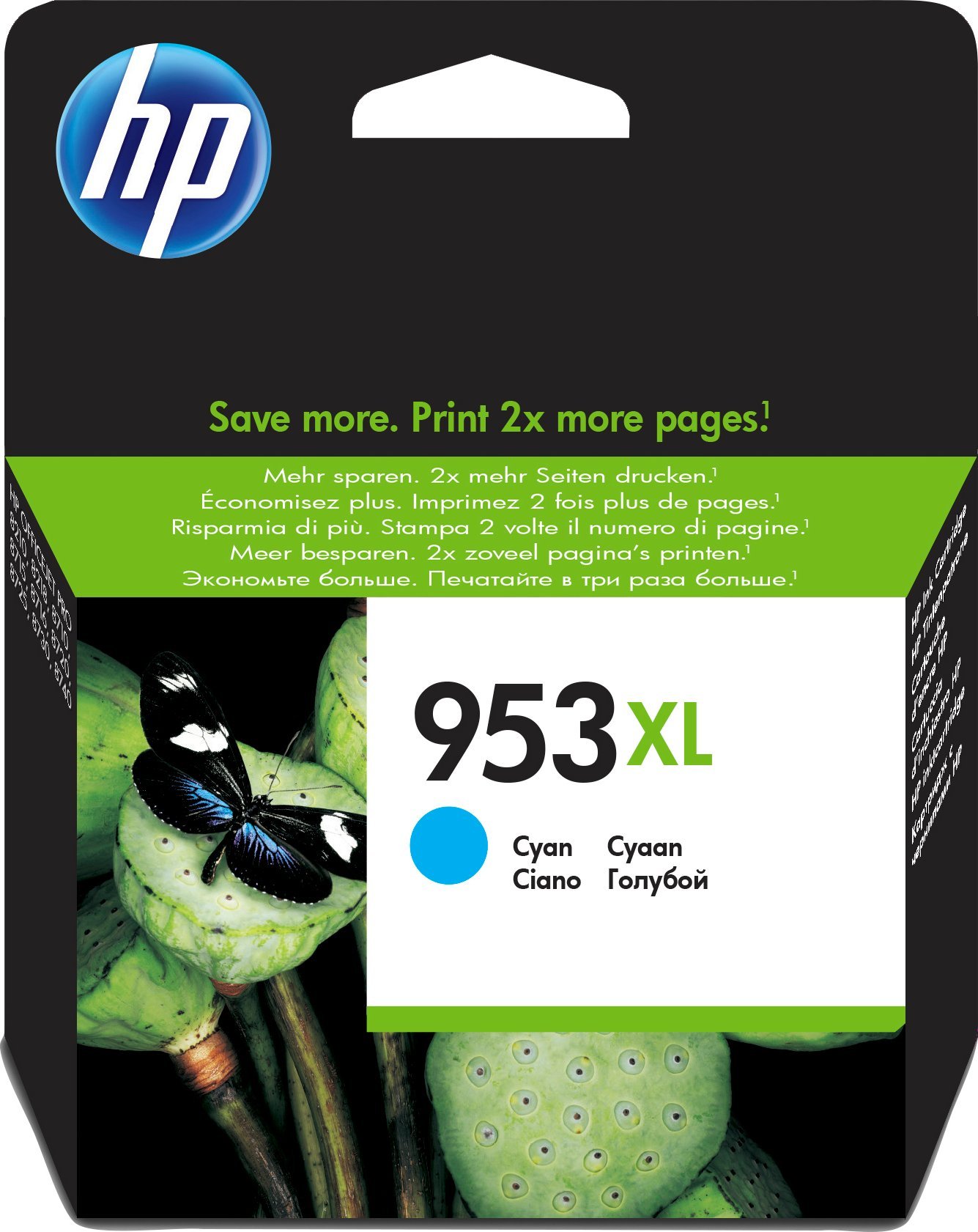 Tusz HP HP 953XL - 20 ml - Height productivity - Cyan - Original - Ink cartridge - for Officejet Pro 7720, 7730, 7740, 8218, 8710, 8715, 8720, 8725, 8