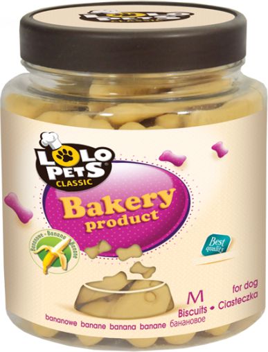 Lolo Pets Classic Ciastka - Kości bananowe w słoikach M - 210g