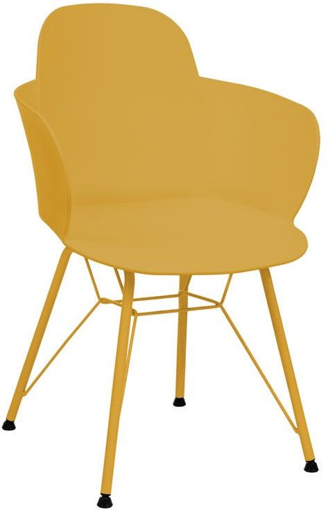 STYLOWE KRZESŁO W KOLORZE ŻÓŁTYM EMMA