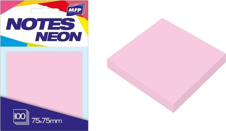 MFP paper karteczki samoprzylepne 7,5x7,5cm 100k różowy neon 7500892