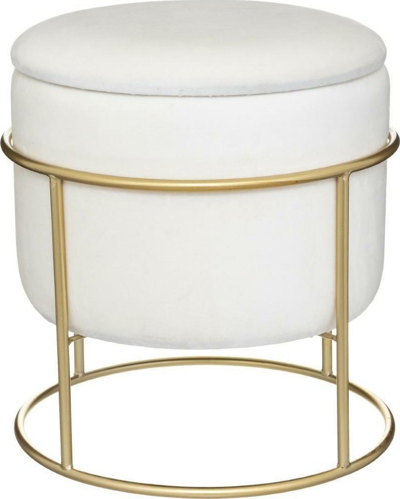 Atmosphera Pufa ze schowkiem ELIANE, okrągła