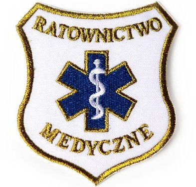 Emblemat RATOWNICTWO MEDYCZNE tarcza złoto elegant