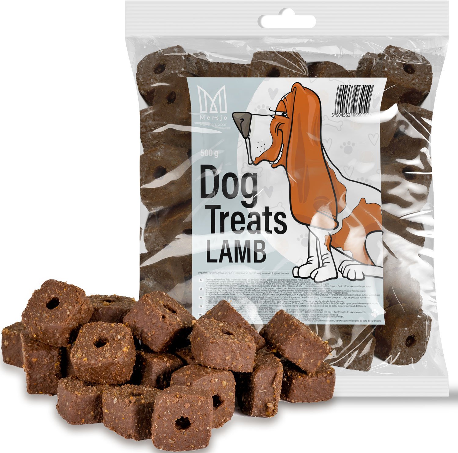 Przysmak dla psa - Treserki, mięsne krążki z jagnięciną Mersjo 500g