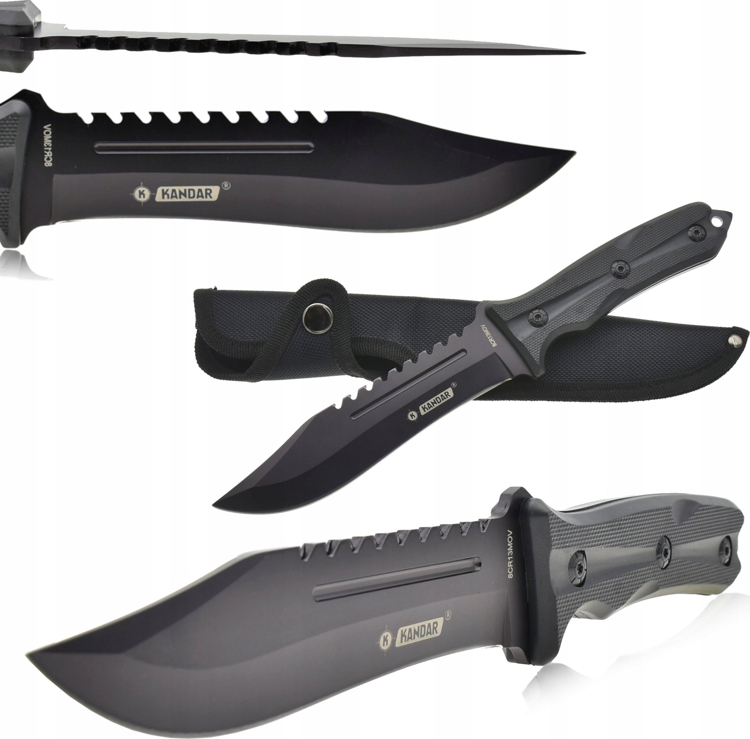 Kandar KANDAR Nóż Taktyczny Wojskowy Survival Pokrowiec
