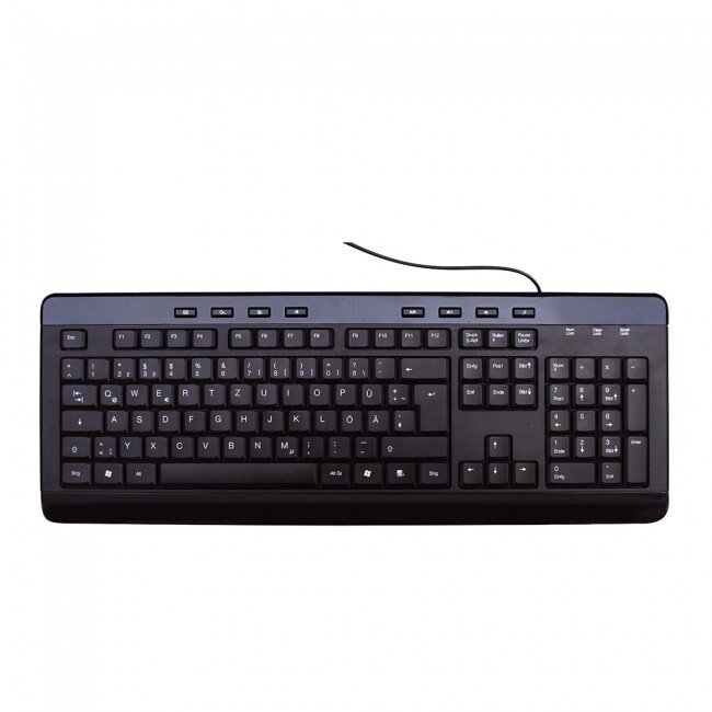 Klawiatura MediaRange Klawiatura Multimedia Keyboard black QWERTY GR