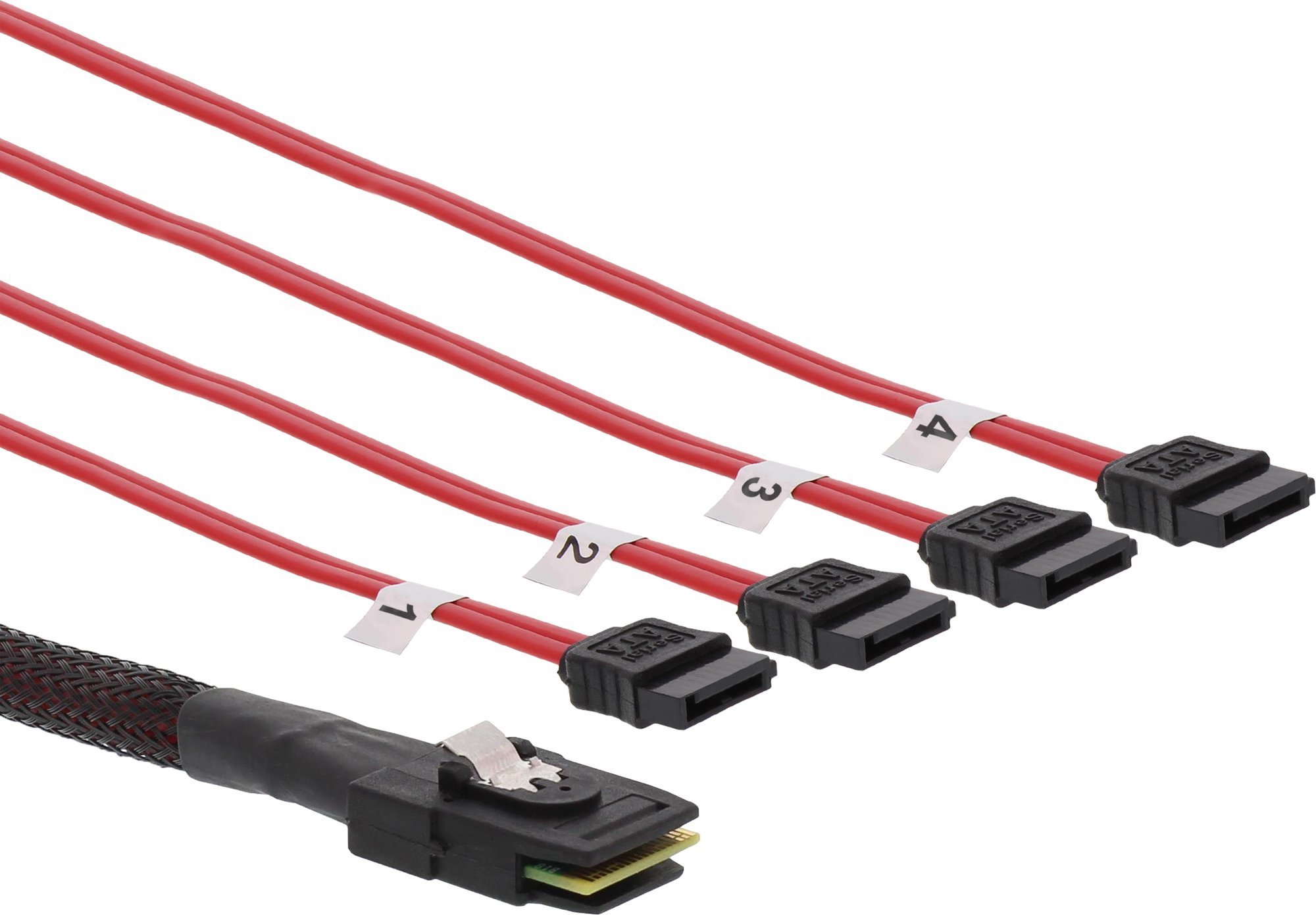 InLine InLine® SAS Connector Cable Mini SAS SFF8087 to 4x SATA Crossover OCF 0.5m