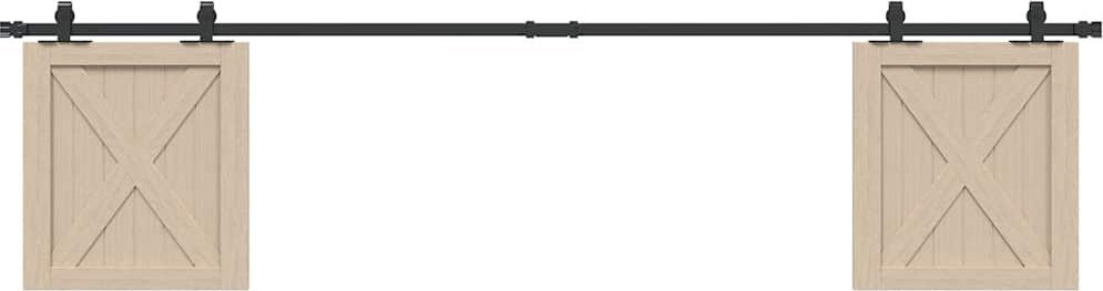 vidaXL vidaXL System do drzwi przesuwnych do mebli, 213 cm, stal węglowa