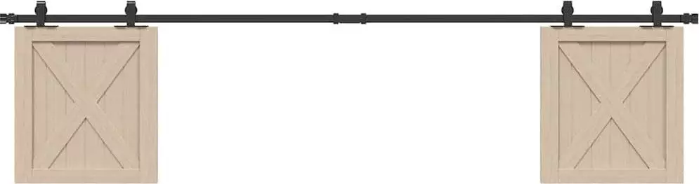 vidaXL vidaXL System do drzwi przesuwnych do mebli, 213 cm, stal węglowa