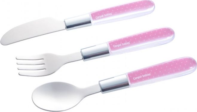 Canpol Zestaw sztućców dla dzieci różowy (CA9/477PIN)