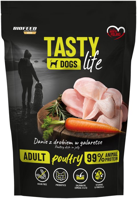 Tasty Dogs Life Danie z drobiem w galaretce 500g