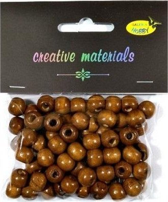 Koraliki drewniane brąz 10mm 25g