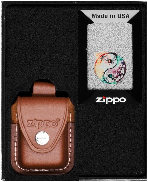 Zestaw ZIPPO Zapalniczka WATERCOLOR YIN YANG DESIGN Prezentowy No2