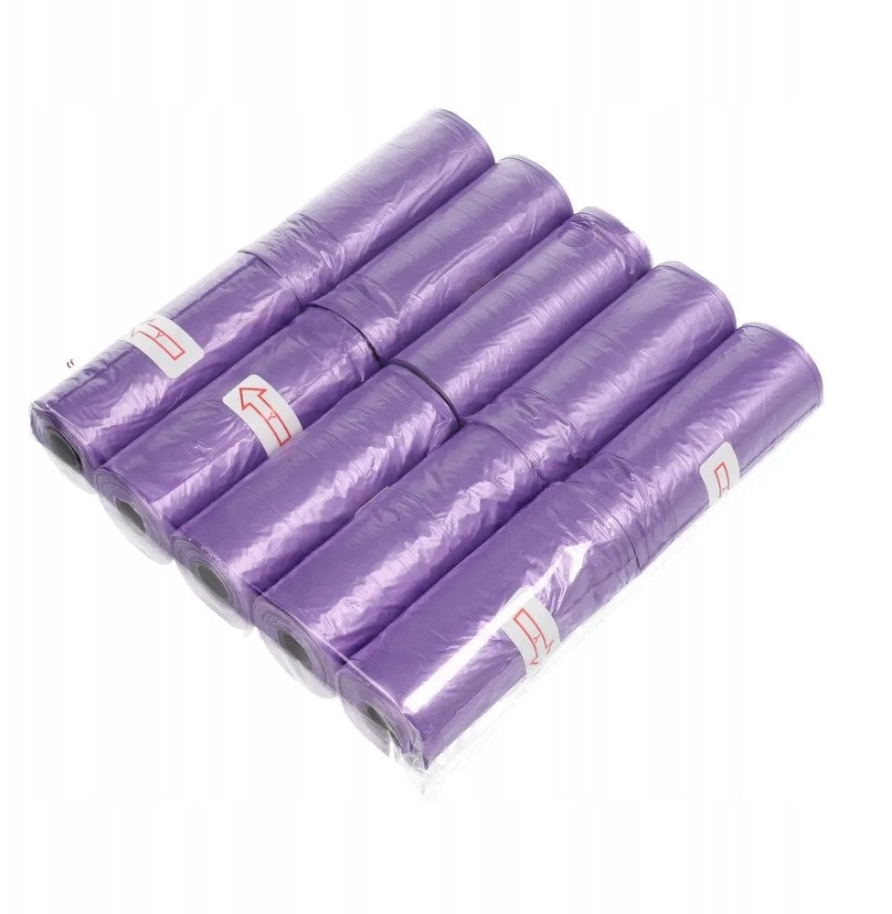 Worki na foliowe na psie odchody 10 rolek fioletowe