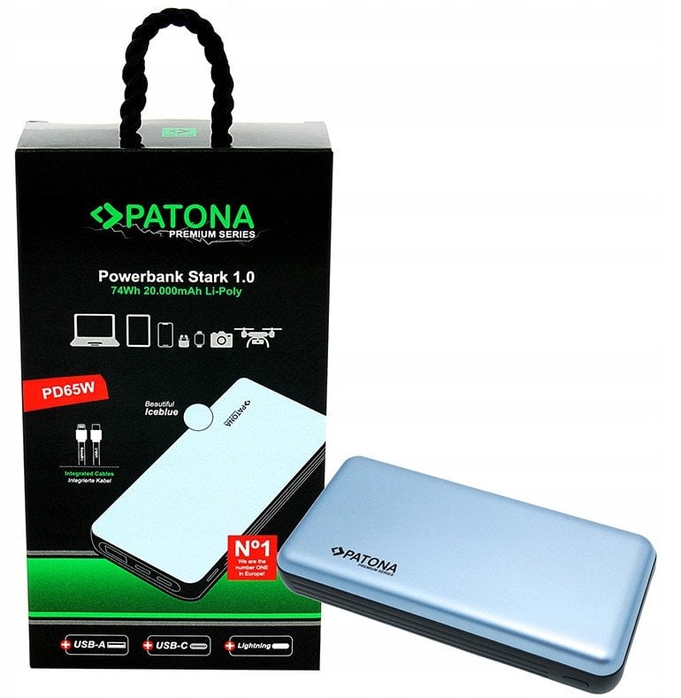 Patona Premium Powerbank Stark 1.0 PD65W 20000mAh