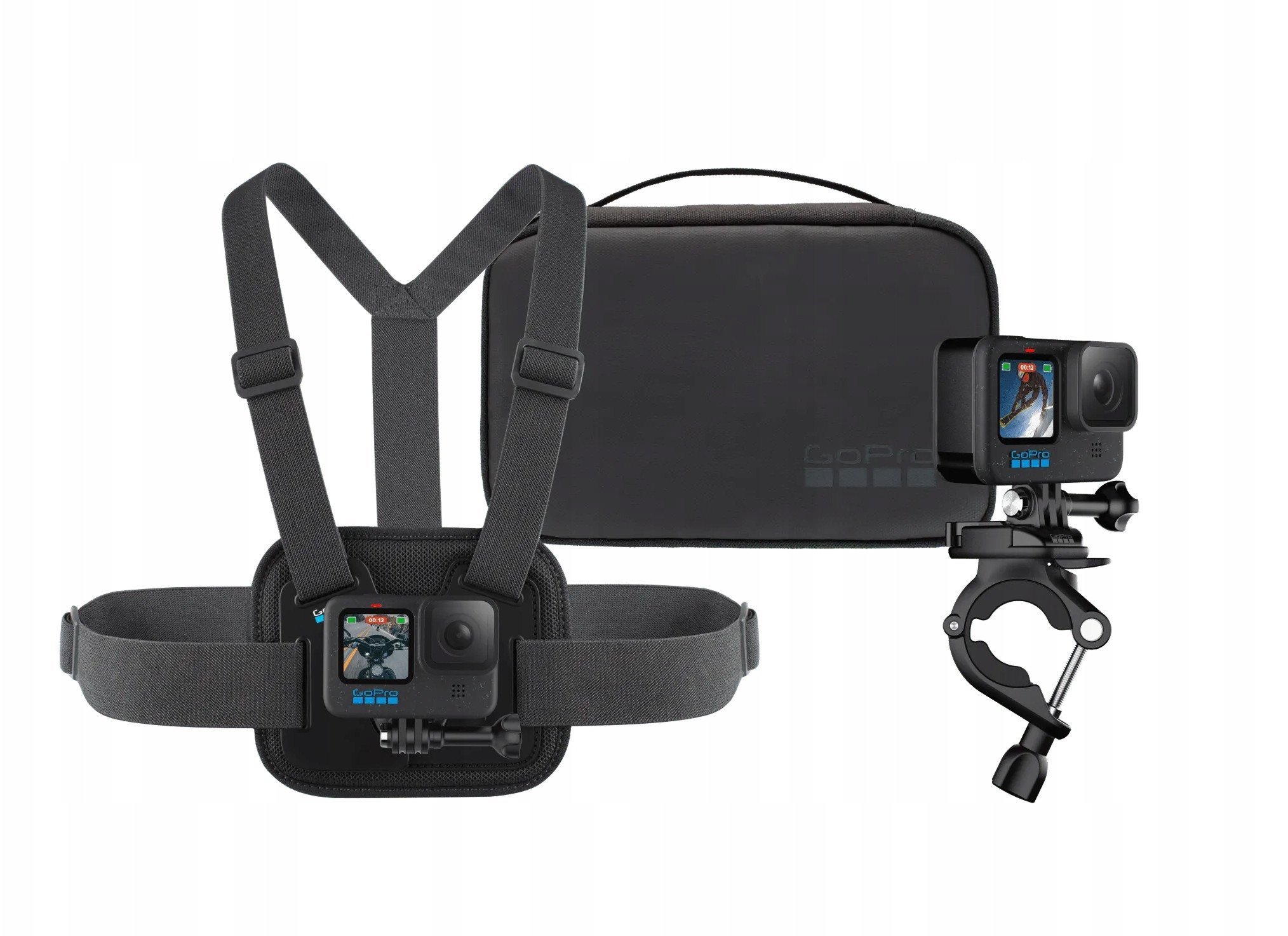 GOPRO SPORTS KIT (CHESTY + HANDLEBAR MOUNT + CAMERA CASE)