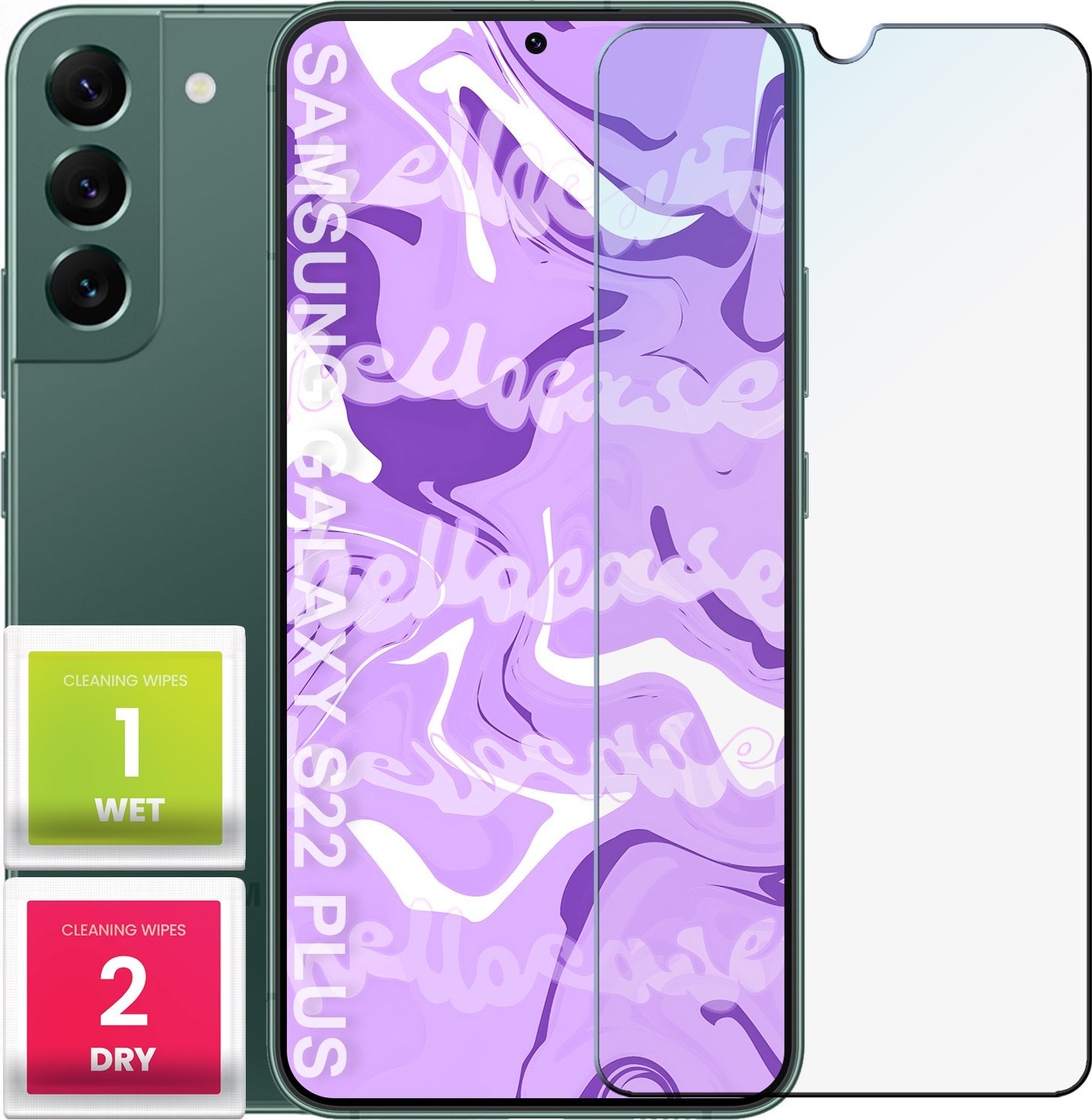 Hello Case Szkło Hartowane do Samsung Galaxy S22 Plus / S23 Plus (9H, płaskie 2.5D)