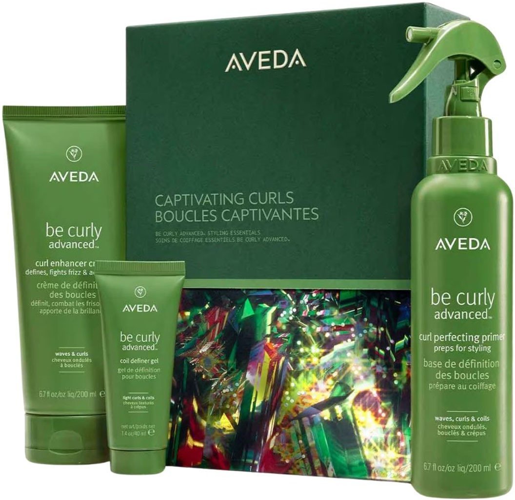 Aveda AVEDA_SET Captivating Curls Be Curly Advanced crem skręt 200ml + żel do włosów kręconych 40ml + spray do włosów kręconych 200ml