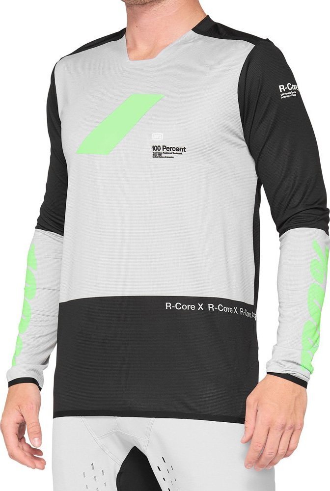100% Koszulka męska 100% R-CORE X Jersey długi rękaw vapor black roz. S (NEW 2021)