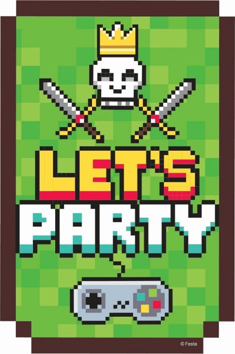 GoDan Zaproszenie z kopertą zielone dla dzieci urodziny