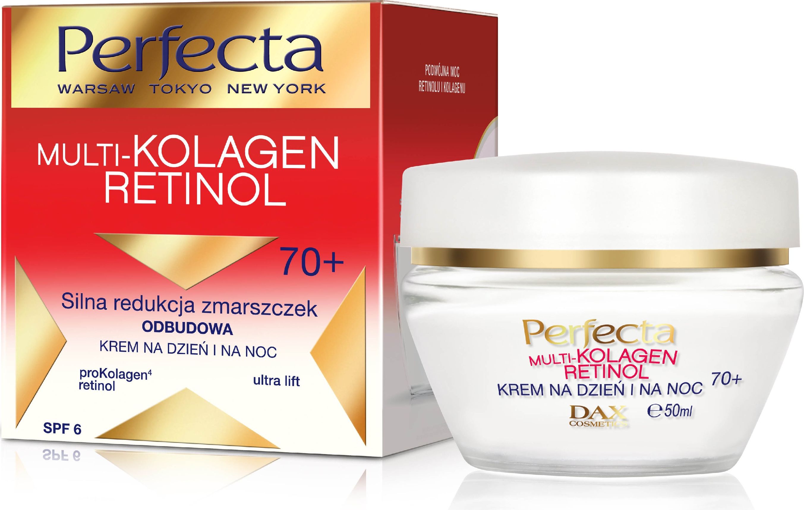 Perfecta Krem do twarzy Multi-Kolagen Retinol 70+ regenerujący 50ml