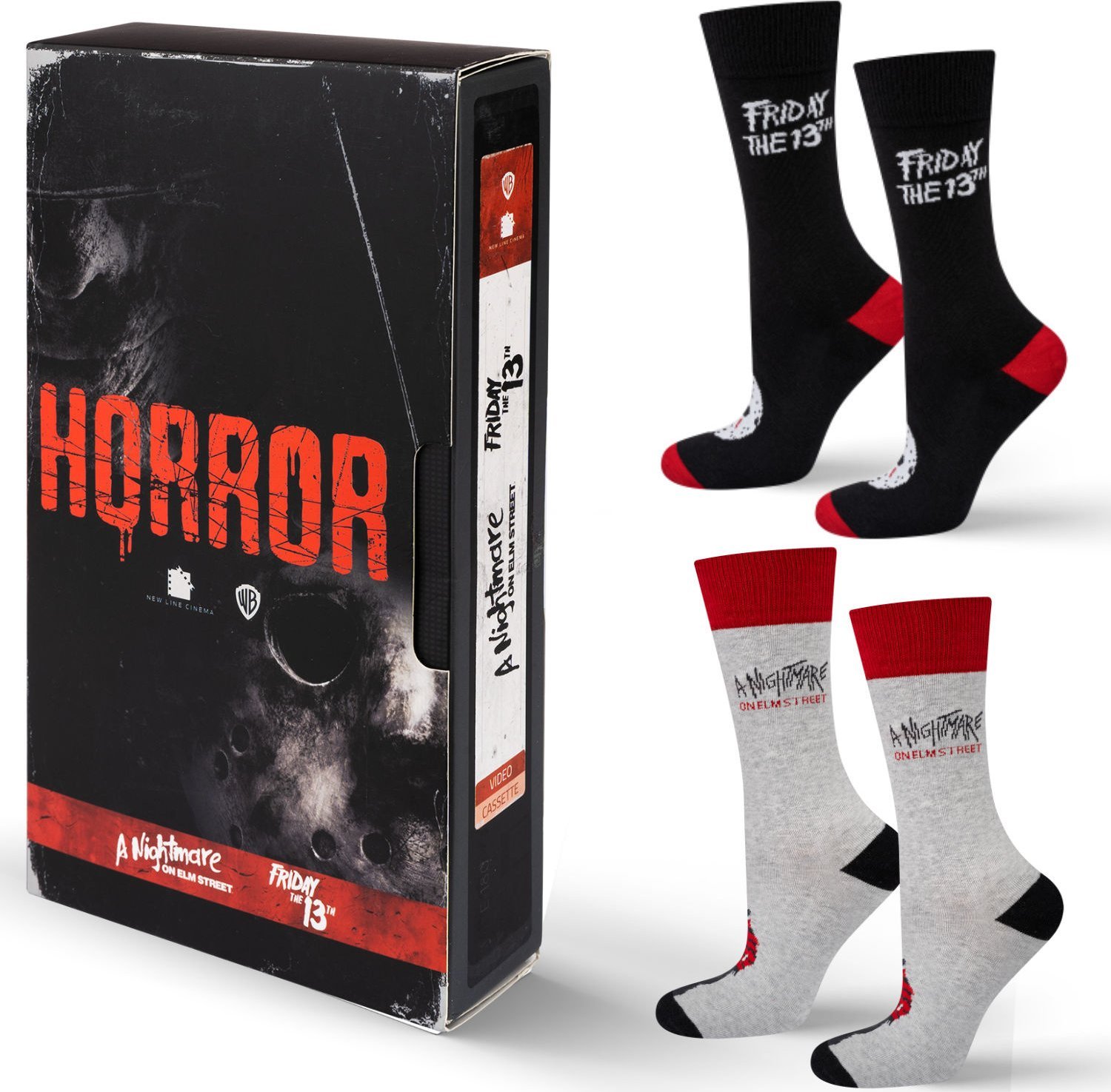 Soxo Zestaw 2x Męskie Damskie Skarpety SOXO horrory w kasecie 3540