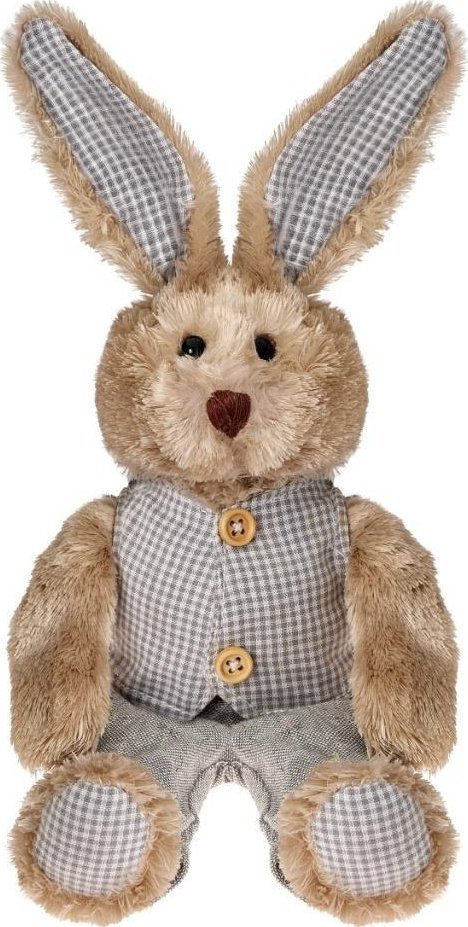 Królik Mellen w niebieskim ubranku 25cm