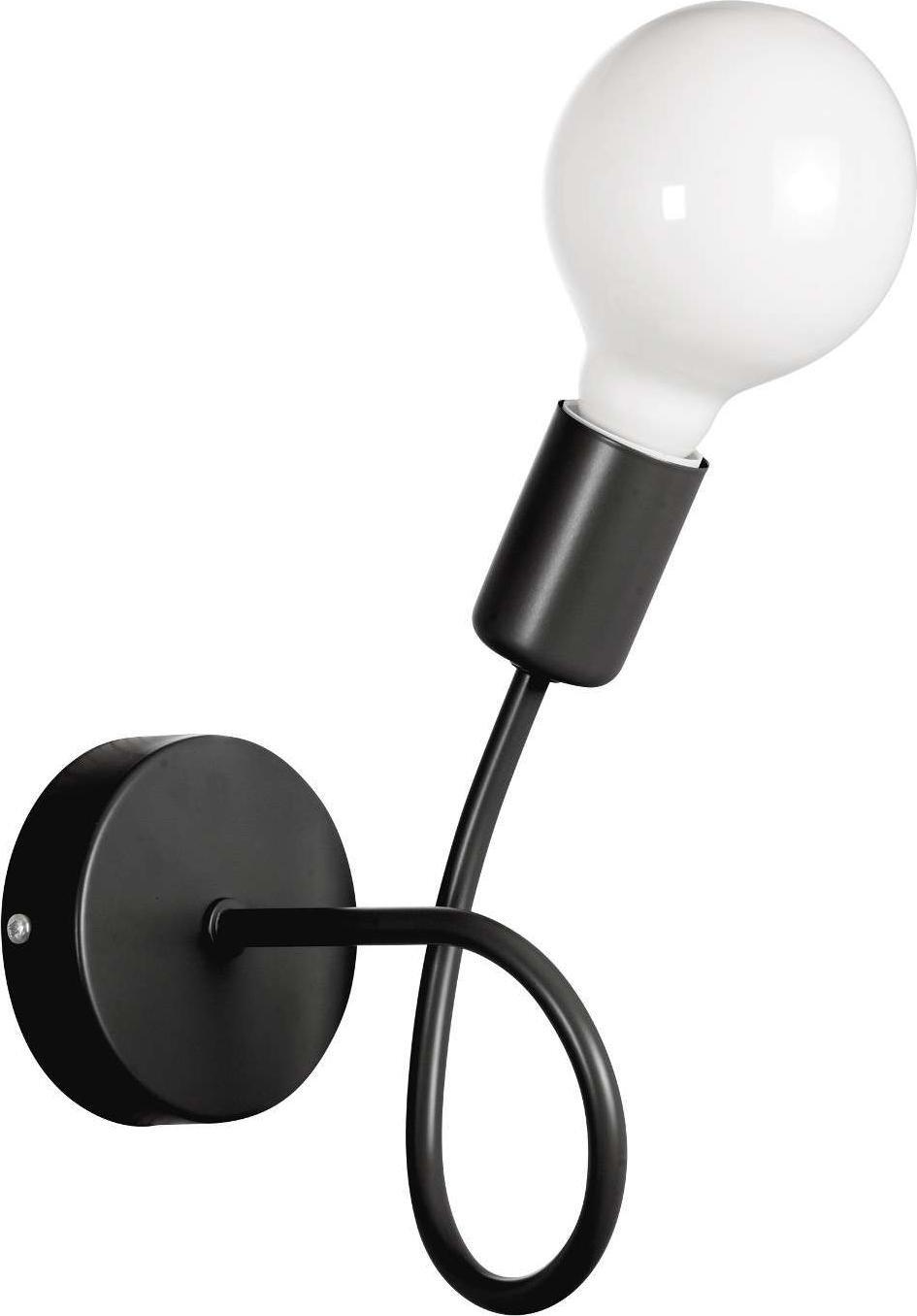 Kinkiet VEN Kinkiet LAMPA ścienna VEN K-LOOP/1 BK metalowa OPRAWA pręt stick loft czarny