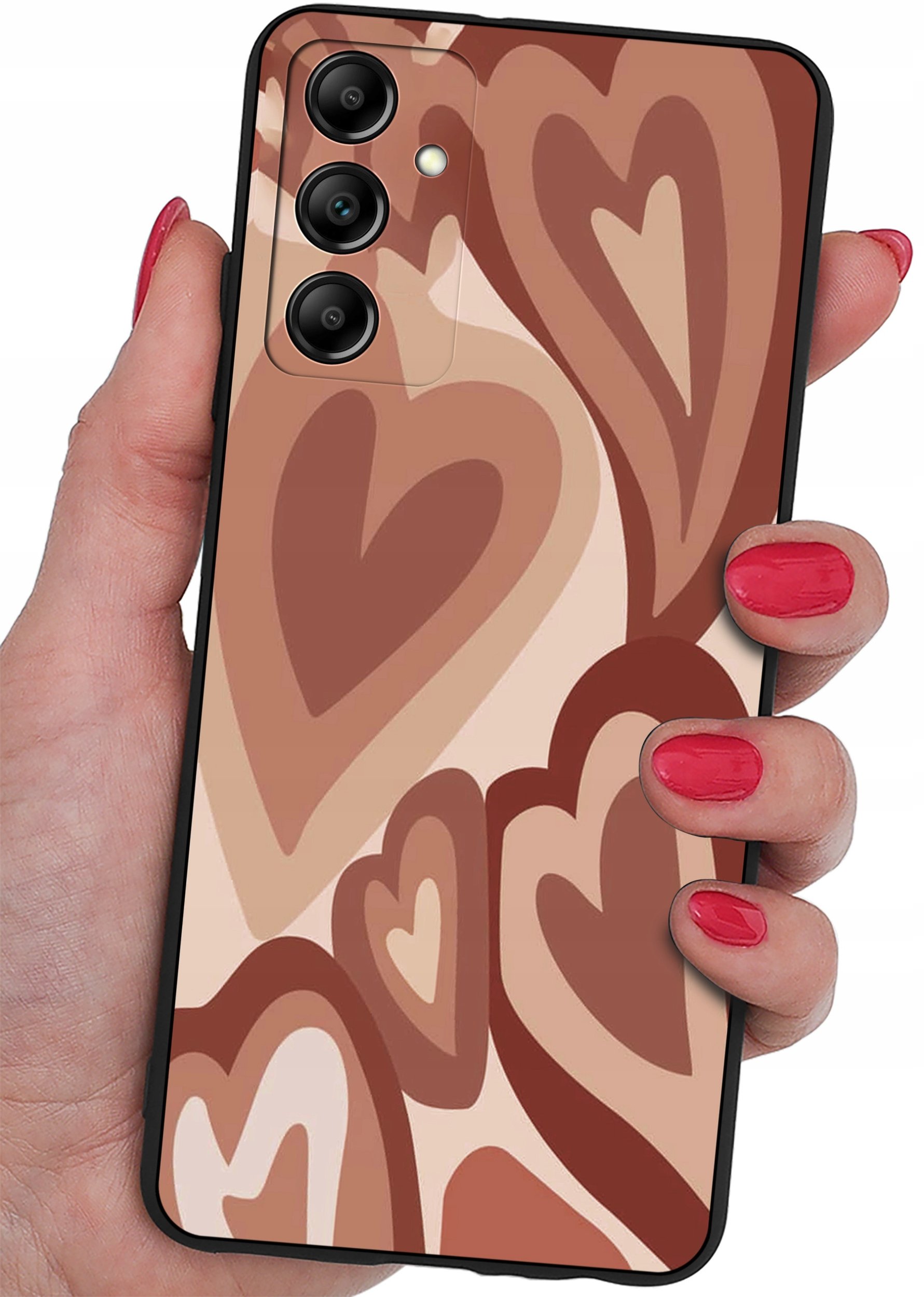 ETUI do Samsung Galaxy A15 CASE WZORY SOFT MATT PLECKI + SZKŁO 9H