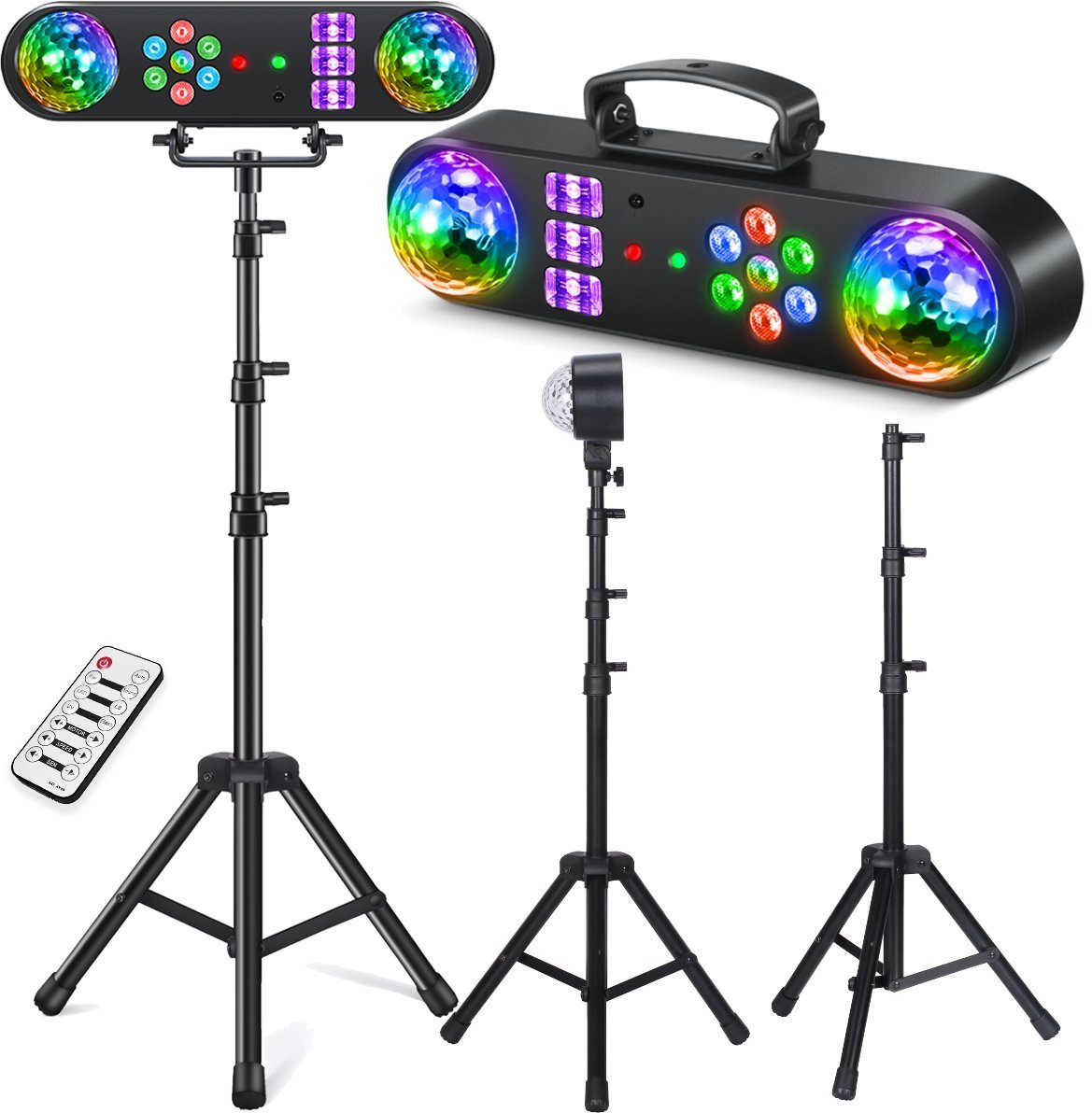 LIGHT4ME MAGIC BAR 2 multiefekt świetlny efekt par Magic Ball biały stroboskop UV 2x laser R/G pilot