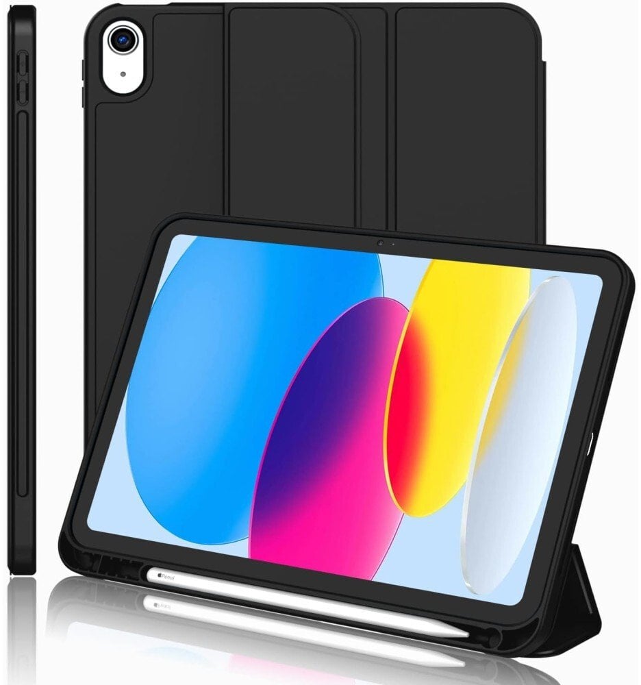 Etui na tablet SUPERO Etui z klapką SmartCase do Apple iPad Air 11" M3 2025 / 11" M2 2024 / 10.9" 2020 / 10.9" 2022, przezroczysto-czarny