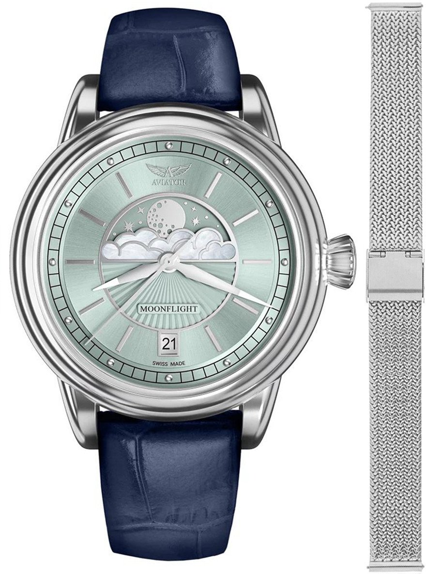 Zegarek damski Aviator V.1.33.0.261.4.BLM-SET srebrny