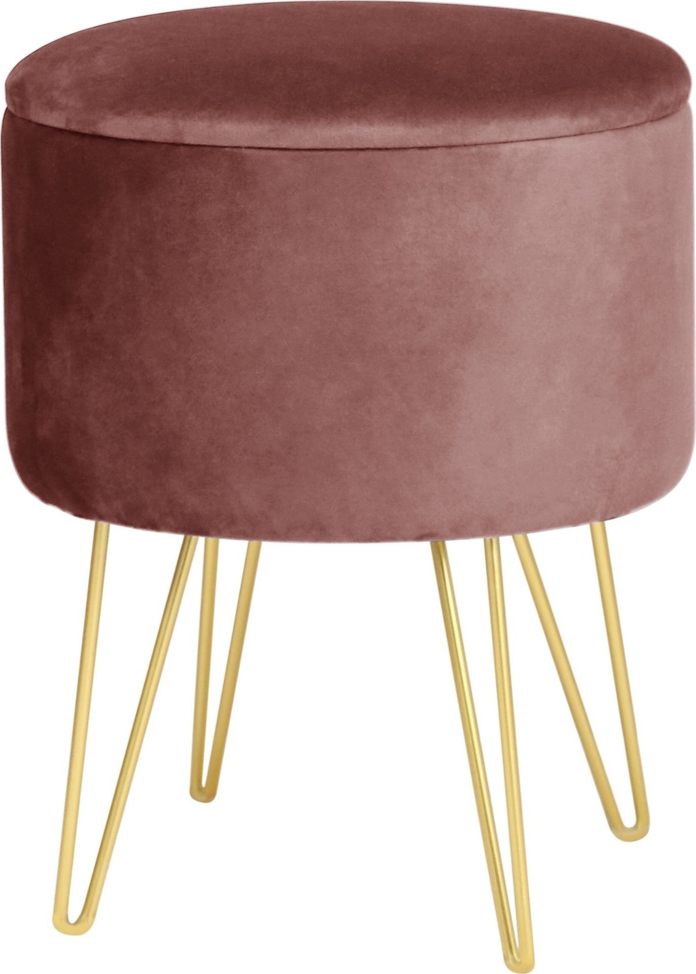 Fabryka Mebli Akord Pufa otwierana z pojemnikiem welurowa LILI Różowa