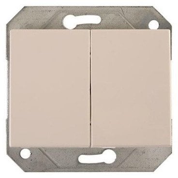 SWITCH VILMA XP 1+1 IP44 WO/F WHITE