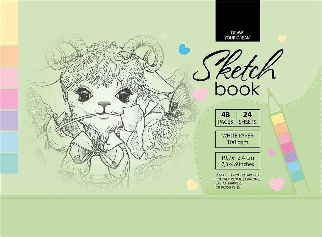 Fresh Szkicownik 12.4x19.7cm 48k zielony