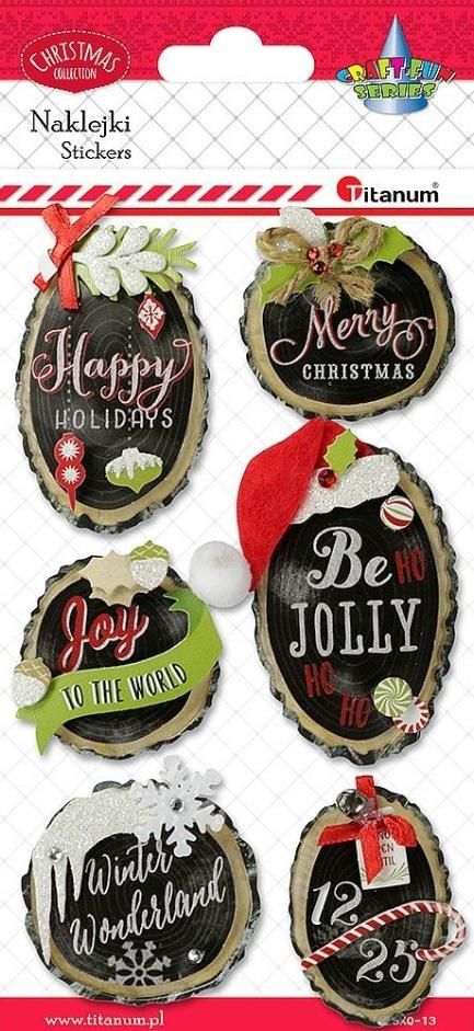 Titanum Naklejki papierowe 3D plastry drewna