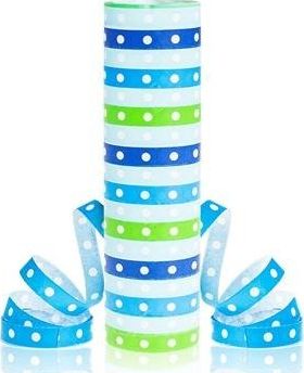GoDan Serpentyna Groszki i paski niebiesko-zielone - 4 m - 1 szt. uniwersalny