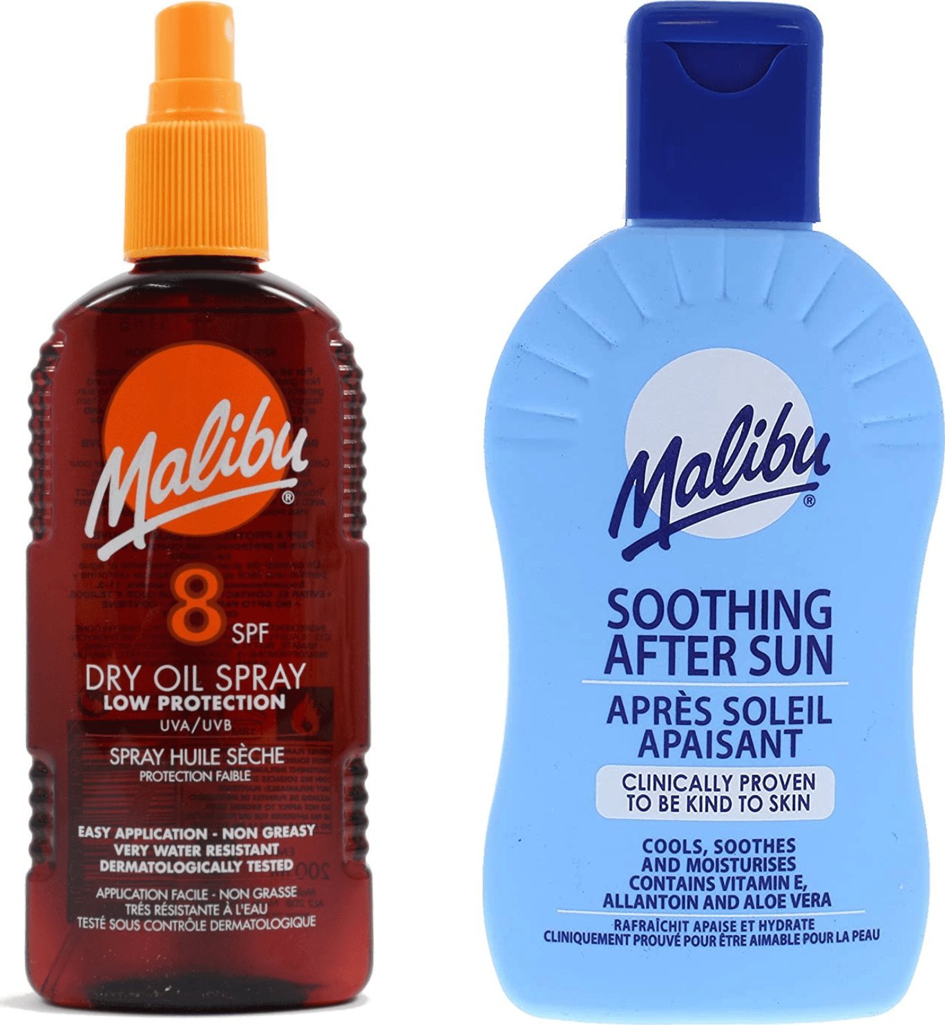 Malibu Malibu SPF8 Olejek Brązujący 200ml + Balsam Po Opalaniu 200ml