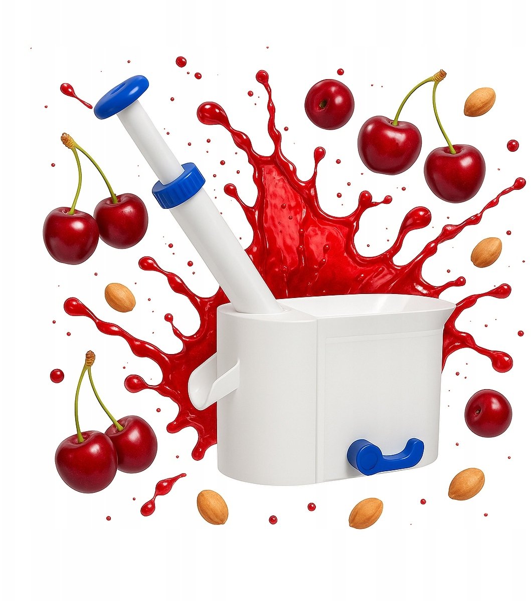 Drylownica Do WIŚNI CZEREŚNI Wymienne Gumki Ręczna Szybkie Drylowanie