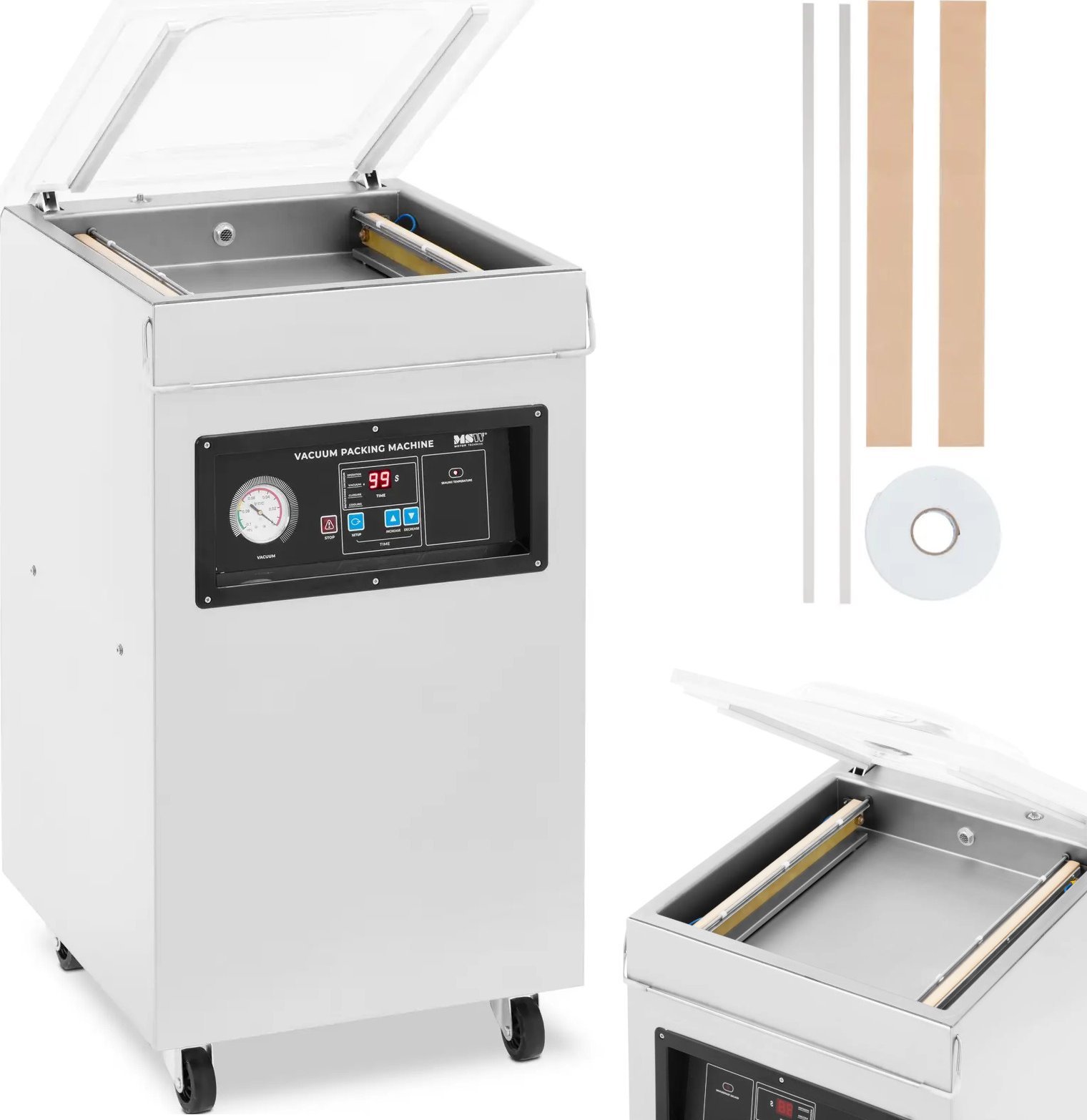 MSW Pakowarka próżniowa komorowa do żywności elektroniki wolnostojąca 40 cm 900 W Pakowarka próżniowa komorowa do żywności elektroniki wolnostojąca 40