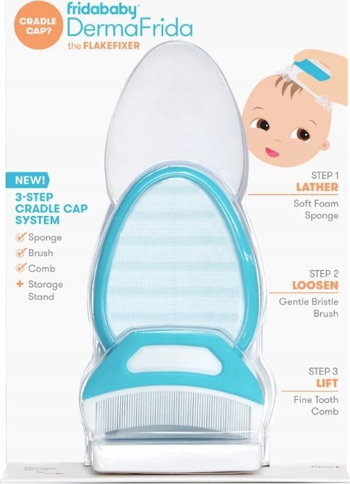 FRIDA_Frida Baby DermaFrida 3-funkcyjny zestaw do pielęgnacji skóry głowy z ciemieniuchą