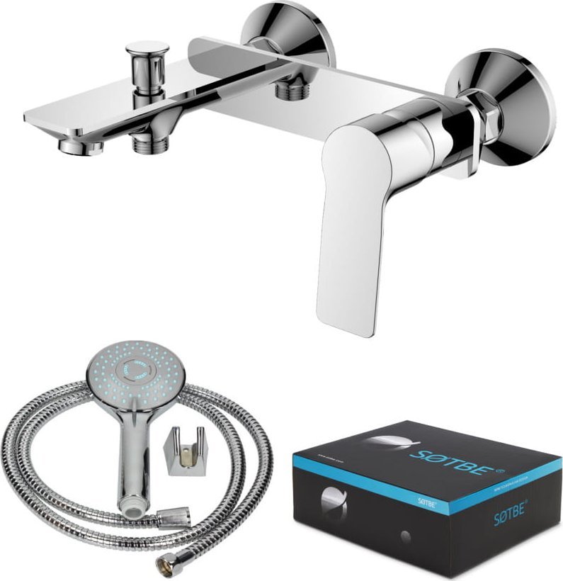 Bateria wannowa Sotbe Nea ścienne chrom (NEA-BWA-60253738)
