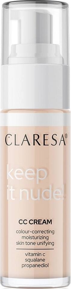 Claresa Claresa Keep It Nude! nawilżający krem-podkład wyrównujący koloryt cery 101 Light 33g