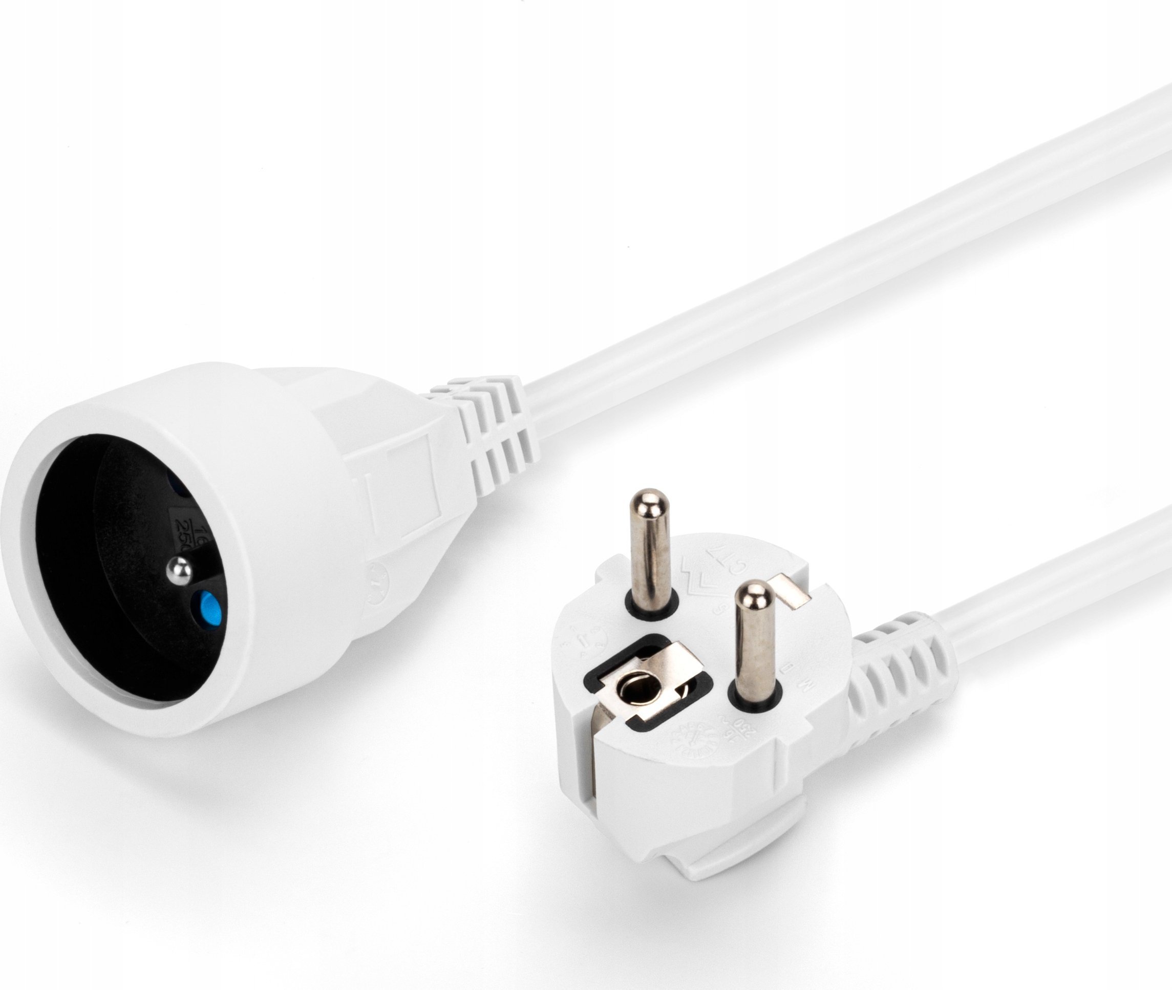 Montis Przedłużacz sieciowy wtyk-gniazdo 2m biały MT117-2 MONTIS