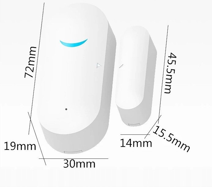 Czujnik otwarcia drzwi okna alarm WIFI TUYA smart