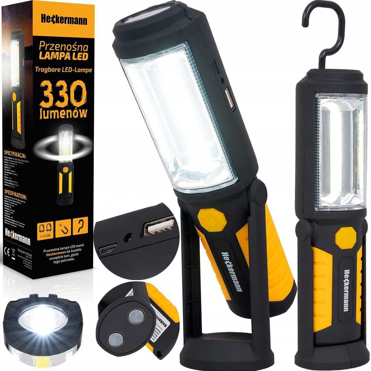 Heckermann Lampa warsztatowa COB LED Heckermann W840