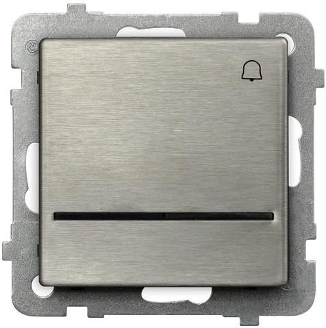 Ospel Przycisk dzwonek Sonata 10AX IP20 z podświetleniem stali inox (ŁP-6RMS/m/37)